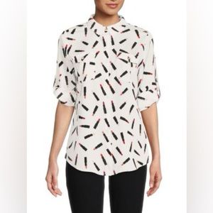 Karl Lagerfeld lipstick blouse